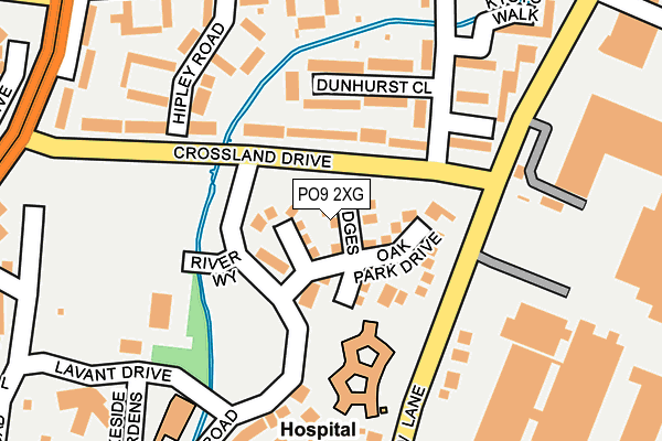 PO9 2XG map - OS OpenMap – Local (Ordnance Survey) PO9 2XG map - OS OpenMap – Local (Ordnance Survey)