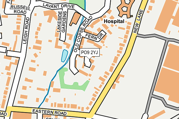 PO9 2YJ map - OS OpenMap – Local (Ordnance Survey) PO9 2YJ map - OS OpenMap – Local (Ordnance Survey)