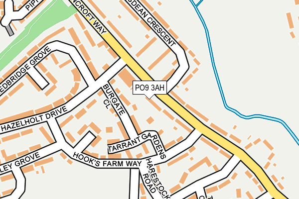 PO9 3AH map - OS OpenMap – Local (Ordnance Survey) PO9 3AH map - OS OpenMap – Local (Ordnance Survey)