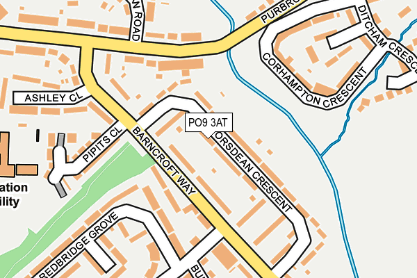 PO9 3AT map - OS OpenMap – Local (Ordnance Survey) PO9 3AT map - OS OpenMap – Local (Ordnance Survey)