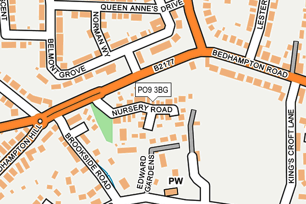 PO9 3BG map - OS OpenMap – Local (Ordnance Survey) PO9 3BG map - OS OpenMap – Local (Ordnance Survey)