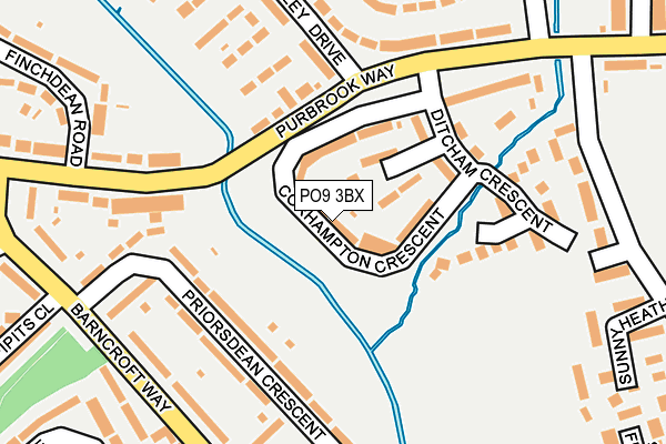 PO9 3BX map - OS OpenMap – Local (Ordnance Survey) PO9 3BX map - OS OpenMap – Local (Ordnance Survey)