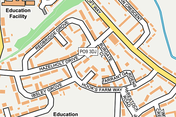 PO9 3DJ map - OS OpenMap – Local (Ordnance Survey) PO9 3DJ map - OS OpenMap – Local (Ordnance Survey)