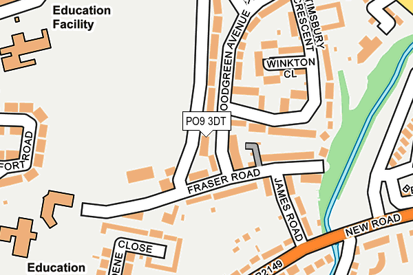PO9 3DT map - OS OpenMap – Local (Ordnance Survey) PO9 3DT map - OS OpenMap – Local (Ordnance Survey)