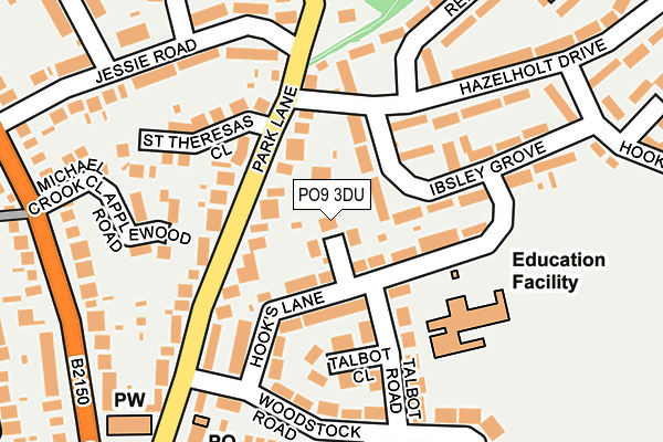 PO9 3DU map - OS OpenMap – Local (Ordnance Survey) PO9 3DU map - OS OpenMap – Local (Ordnance Survey)