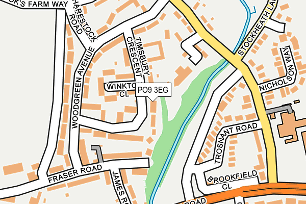 PO9 3EG map - OS OpenMap – Local (Ordnance Survey) PO9 3EG map - OS OpenMap – Local (Ordnance Survey)