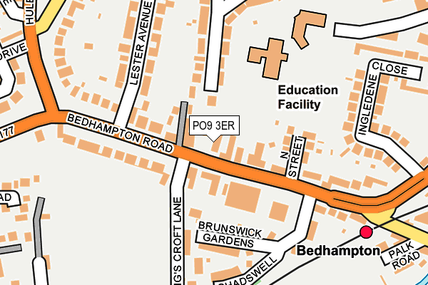 PO9 3ER map - OS OpenMap – Local (Ordnance Survey) PO9 3ER map - OS OpenMap – Local (Ordnance Survey)