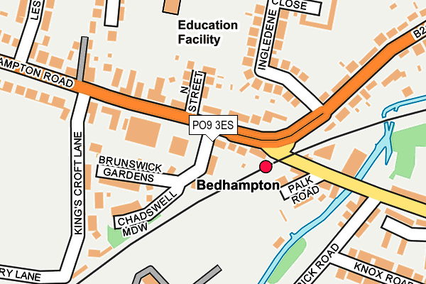 PO9 3ES map - OS OpenMap – Local (Ordnance Survey) PO9 3ES map - OS OpenMap – Local (Ordnance Survey)
