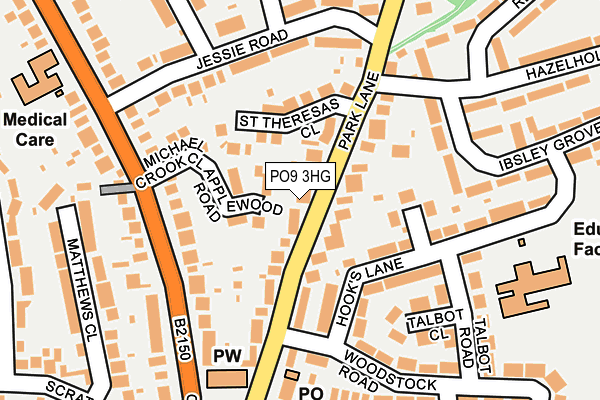 PO9 3HG map - OS OpenMap – Local (Ordnance Survey) PO9 3HG map - OS OpenMap – Local (Ordnance Survey)
