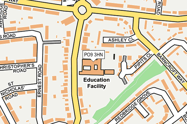 PO9 3HN map - OS OpenMap – Local (Ordnance Survey) PO9 3HN map - OS OpenMap – Local (Ordnance Survey)