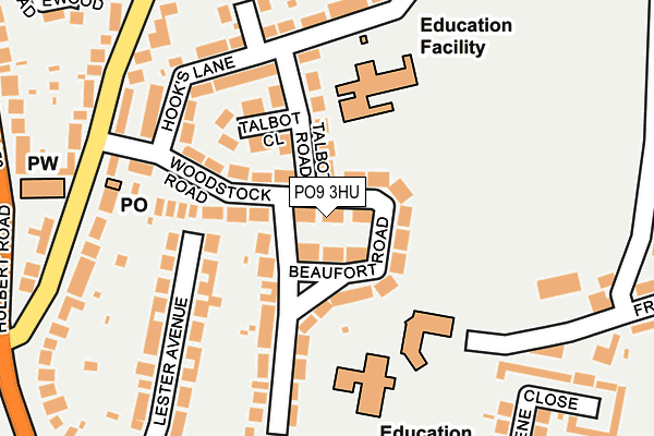 PO9 3HU map - OS OpenMap – Local (Ordnance Survey) PO9 3HU map - OS OpenMap – Local (Ordnance Survey)