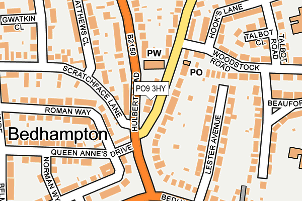 PO9 3HY map - OS OpenMap – Local (Ordnance Survey) PO9 3HY map - OS OpenMap – Local (Ordnance Survey)