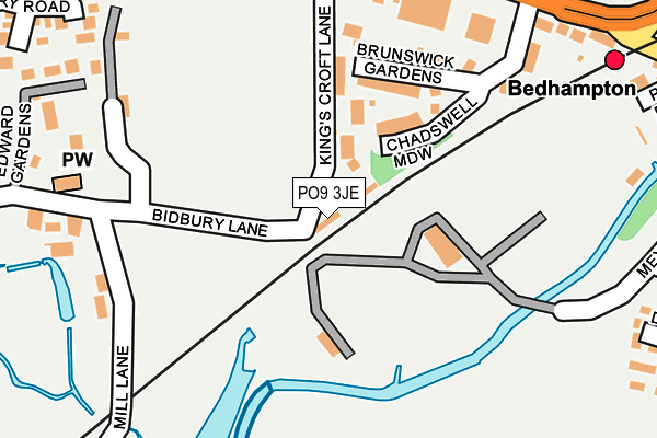 PO9 3JE map - OS OpenMap – Local (Ordnance Survey) PO9 3JE map - OS OpenMap – Local (Ordnance Survey)