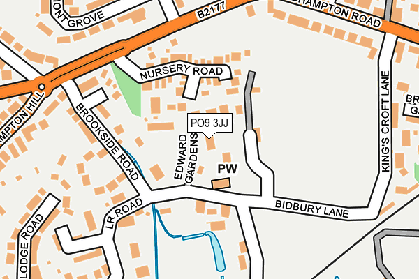 PO9 3JJ map - OS OpenMap – Local (Ordnance Survey) PO9 3JJ map - OS OpenMap – Local (Ordnance Survey)