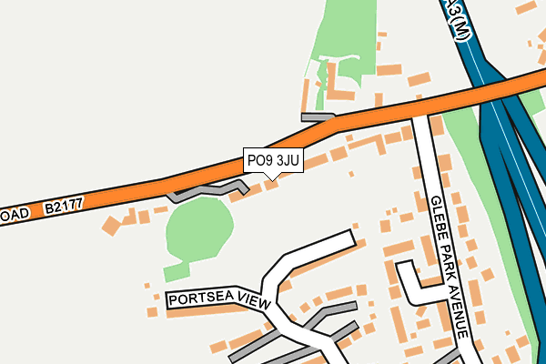 PO9 3JU map - OS OpenMap – Local (Ordnance Survey) PO9 3JU map - OS OpenMap – Local (Ordnance Survey)