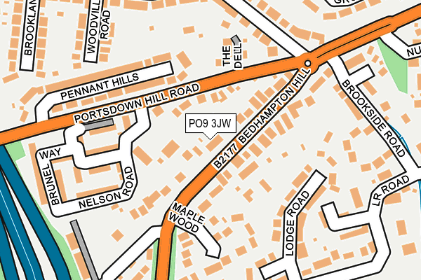 PO9 3JW map - OS OpenMap – Local (Ordnance Survey) PO9 3JW map - OS OpenMap – Local (Ordnance Survey)