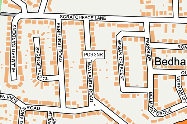 PO9 3NR map - OS OpenMap – Local (Ordnance Survey) PO9 3NR map - OS OpenMap – Local (Ordnance Survey)