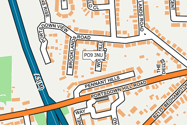 PO9 3NU map - OS OpenMap – Local (Ordnance Survey) PO9 3NU map - OS OpenMap – Local (Ordnance Survey)