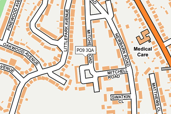 PO9 3QA map - OS OpenMap – Local (Ordnance Survey) PO9 3QA map - OS OpenMap – Local (Ordnance Survey)