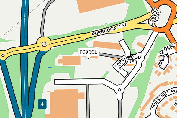 PO9 3QL map - OS OpenMap – Local (Ordnance Survey) PO9 3QL map - OS OpenMap – Local (Ordnance Survey)