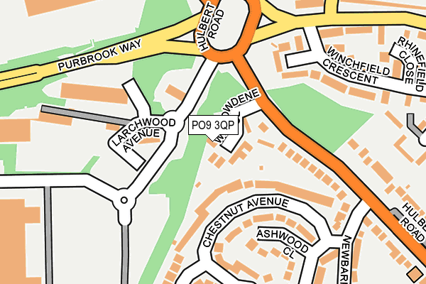 PO9 3QP map - OS OpenMap – Local (Ordnance Survey) PO9 3QP map - OS OpenMap – Local (Ordnance Survey)
