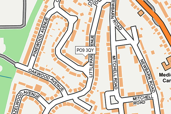 PO9 3QY map - OS OpenMap – Local (Ordnance Survey) PO9 3QY map - OS OpenMap – Local (Ordnance Survey)