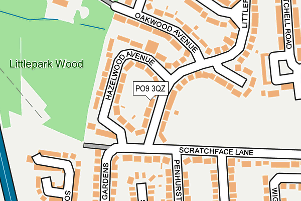 PO9 3QZ map - OS OpenMap – Local (Ordnance Survey) PO9 3QZ map - OS OpenMap – Local (Ordnance Survey)