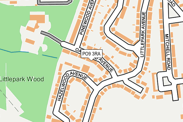 PO9 3RA map - OS OpenMap – Local (Ordnance Survey) PO9 3RA map - OS OpenMap – Local (Ordnance Survey)