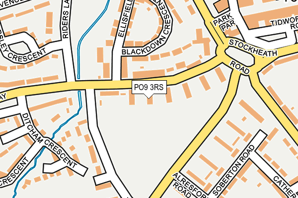 PO9 3RS map - OS OpenMap – Local (Ordnance Survey) PO9 3RS map - OS OpenMap – Local (Ordnance Survey)