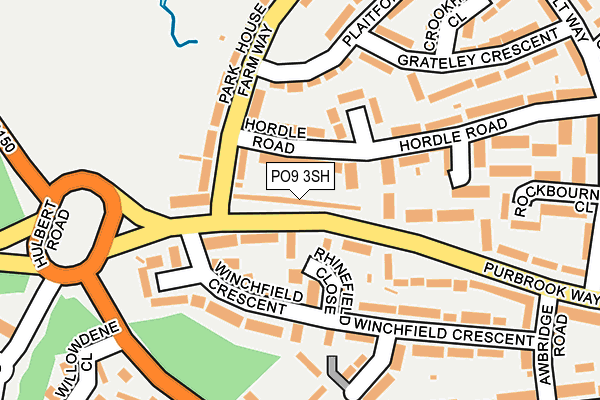 PO9 3SH map - OS OpenMap – Local (Ordnance Survey) PO9 3SH map - OS OpenMap – Local (Ordnance Survey)