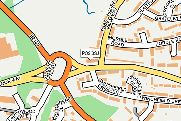 PO9 3SJ map - OS OpenMap – Local (Ordnance Survey) PO9 3SJ map - OS OpenMap – Local (Ordnance Survey)