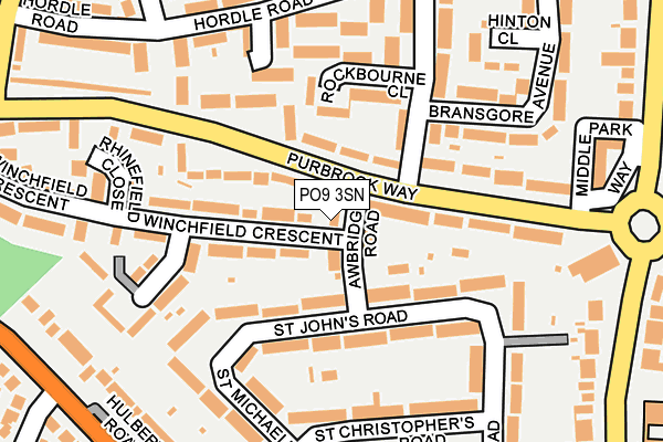 PO9 3SN map - OS OpenMap – Local (Ordnance Survey) PO9 3SN map - OS OpenMap – Local (Ordnance Survey)