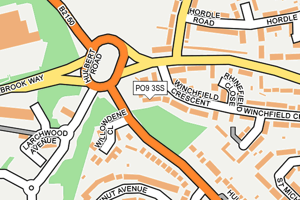 PO9 3SS map - OS OpenMap – Local (Ordnance Survey) PO9 3SS map - OS OpenMap – Local (Ordnance Survey)