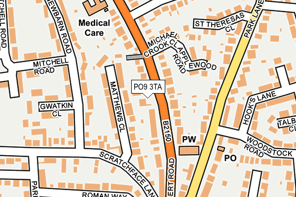PO9 3TA map - OS OpenMap – Local (Ordnance Survey) PO9 3TA map - OS OpenMap – Local (Ordnance Survey)