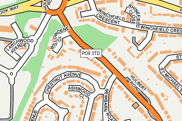 PO9 3TD map - OS OpenMap – Local (Ordnance Survey) PO9 3TD map - OS OpenMap – Local (Ordnance Survey)