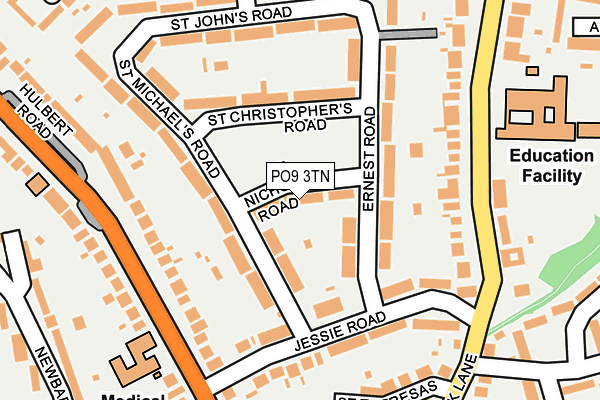 PO9 3TN map - OS OpenMap – Local (Ordnance Survey) PO9 3TN map - OS OpenMap – Local (Ordnance Survey)