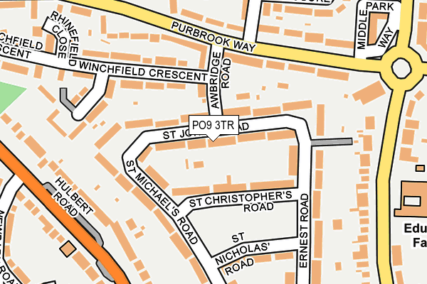 PO9 3TR map - OS OpenMap – Local (Ordnance Survey) PO9 3TR map - OS OpenMap – Local (Ordnance Survey)