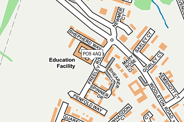 PO9 4AQ map - OS OpenMap – Local (Ordnance Survey) PO9 4AQ map - OS OpenMap – Local (Ordnance Survey)