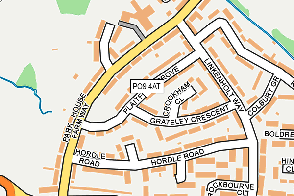 PO9 4AT map - OS OpenMap – Local (Ordnance Survey) PO9 4AT map - OS OpenMap – Local (Ordnance Survey)