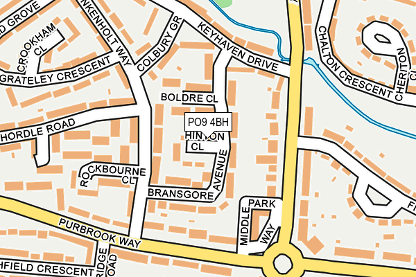 PO9 4BH map - OS OpenMap – Local (Ordnance Survey) PO9 4BH map - OS OpenMap – Local (Ordnance Survey)