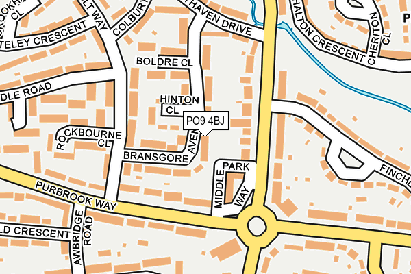 PO9 4BJ map - OS OpenMap – Local (Ordnance Survey) PO9 4BJ map - OS OpenMap – Local (Ordnance Survey)