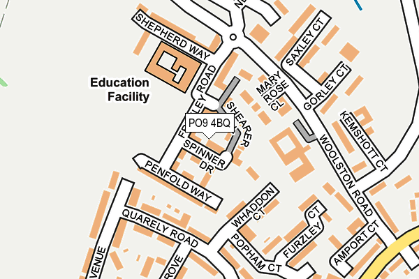 PO9 4BQ map - OS OpenMap – Local (Ordnance Survey) PO9 4BQ map - OS OpenMap – Local (Ordnance Survey)