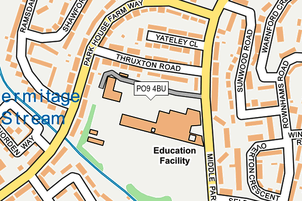PO9 4BU map - OS OpenMap – Local (Ordnance Survey) PO9 4BU map - OS OpenMap – Local (Ordnance Survey)
