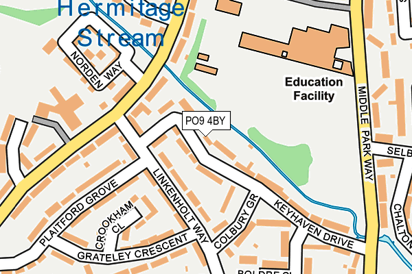 PO9 4BY map - OS OpenMap – Local (Ordnance Survey) PO9 4BY map - OS OpenMap – Local (Ordnance Survey)