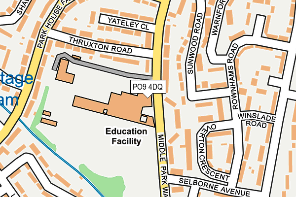 PO9 4DQ map - OS OpenMap – Local (Ordnance Survey) PO9 4DQ map - OS OpenMap – Local (Ordnance Survey)