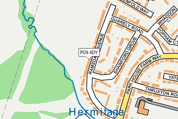 PO9 4DY map - OS OpenMap – Local (Ordnance Survey) PO9 4DY map - OS OpenMap – Local (Ordnance Survey)