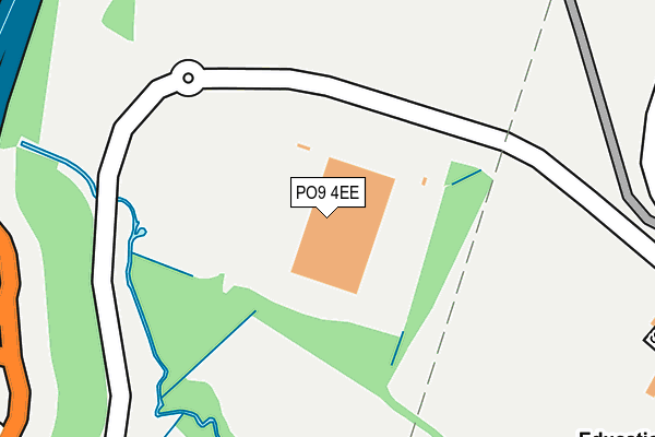 PO9 4EE map - OS OpenMap – Local (Ordnance Survey) PO9 4EE map - OS OpenMap – Local (Ordnance Survey)