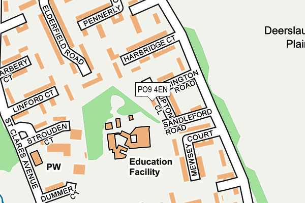 PO9 4EN map - OS OpenMap – Local (Ordnance Survey) PO9 4EN map - OS OpenMap – Local (Ordnance Survey)