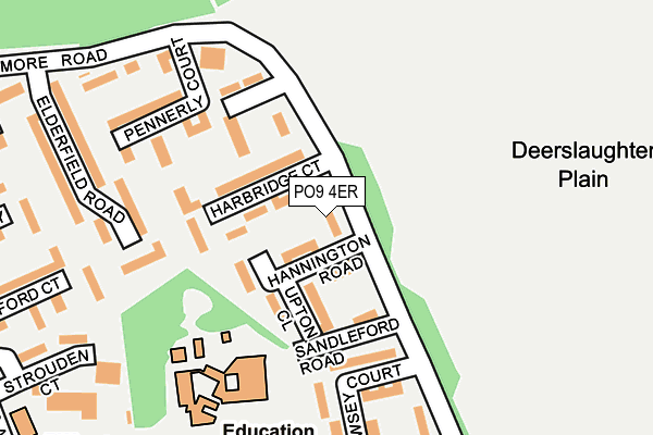 PO9 4ER map - OS OpenMap – Local (Ordnance Survey) PO9 4ER map - OS OpenMap – Local (Ordnance Survey)