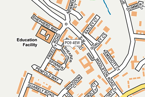 PO9 4EW map - OS OpenMap – Local (Ordnance Survey) PO9 4EW map - OS OpenMap – Local (Ordnance Survey)